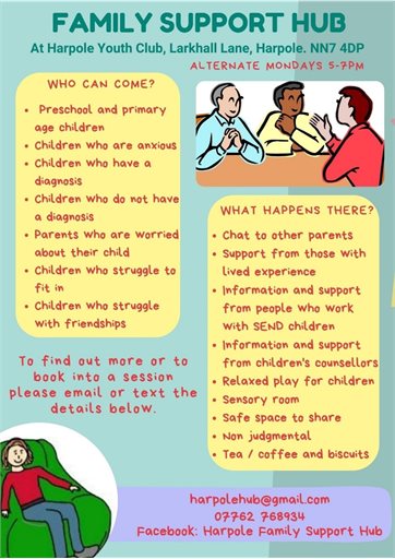 Family support hub leaflet poster